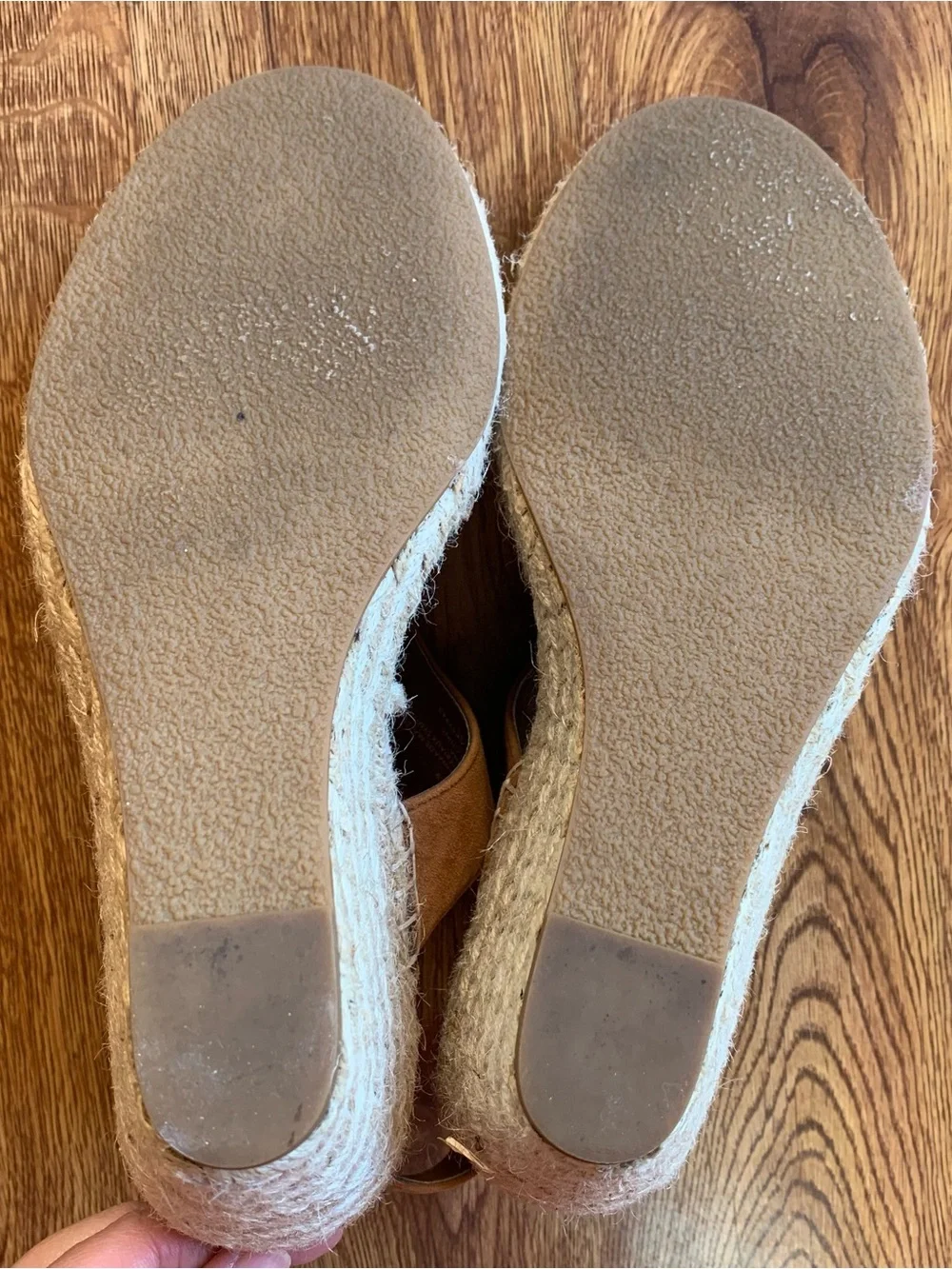 Susina Brown Suede Espadrille Wedge Sandals size 8